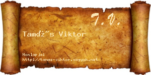 Tamás Viktor névjegykártya